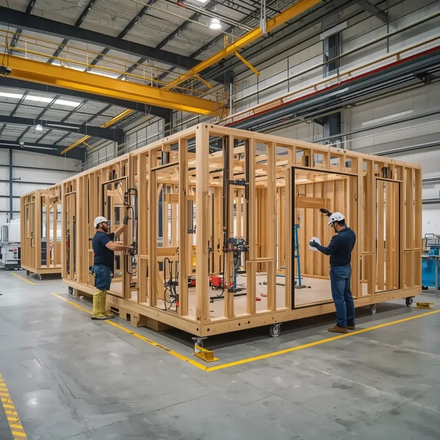 Fabricación y montaje en taller vivienda modular